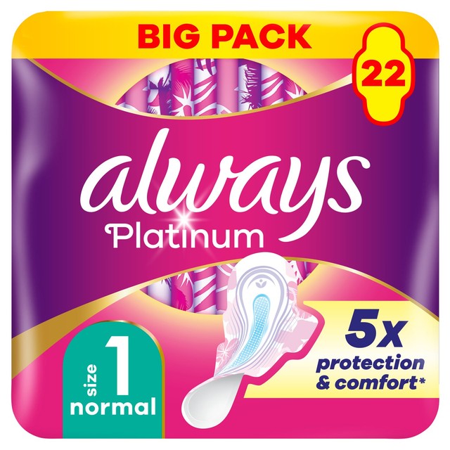 Always Platinum Normal Sanitary Towels with Wings Size 1 - British product