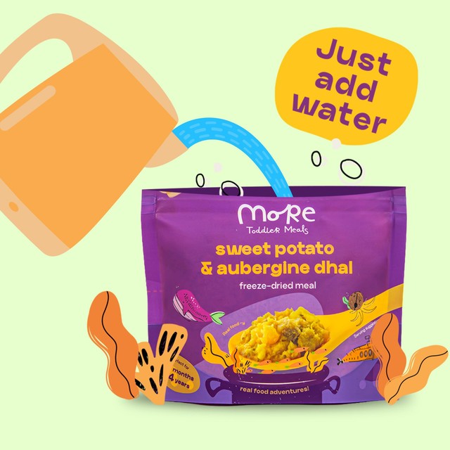 More Toddler Meals sweet potato and aubergine dhal 150g, imported from the UK