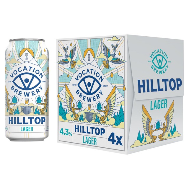 Vocation Brewery Hilltop Lager 4 x 440ml (British brand)