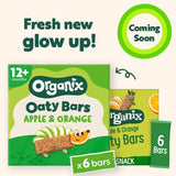Organix apple and orange soft oaty bars toddler snacks multipack 6 x 23g, imported from the UK