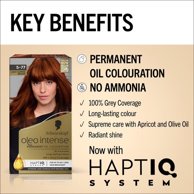 Schwarzkopf Light Copper Brown hair dye (British brand)