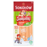 Sokolow Sokoliki hot dog sausage in tray packaging, imported from the UK