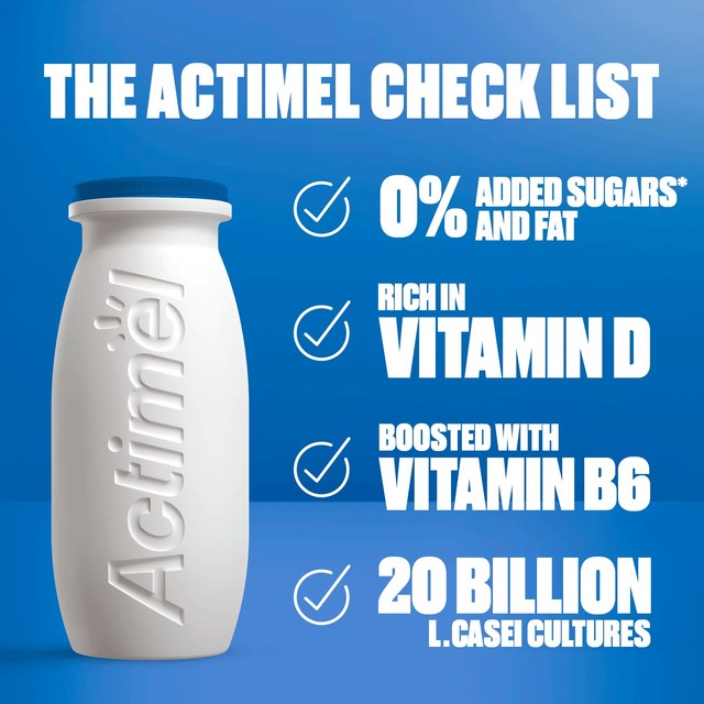 Actimel raspberry yoghurt drink multipack 8 x 100g - British product