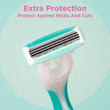 Wilkinson Sword myIntuition Smooth Sensitive Quattro disposable razors 3 per pack (British brand)