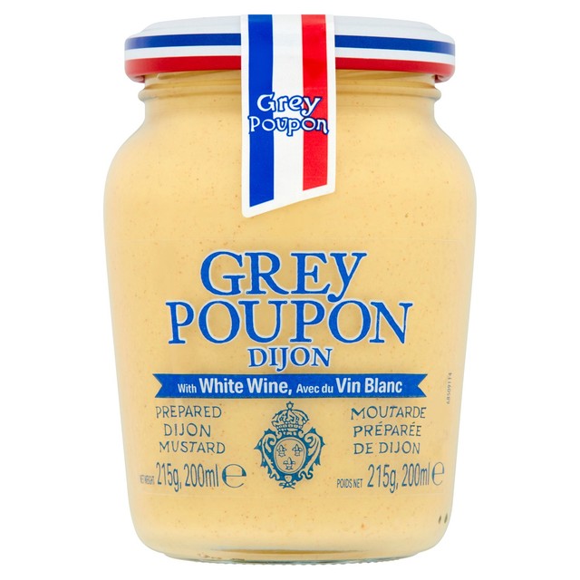 Grey Poupon Dijon Mustard with White Wine 215g, UK version