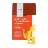 M&S Sticky Toffee Rooibos Infusion Teabags 15 teabags, imported from the UK