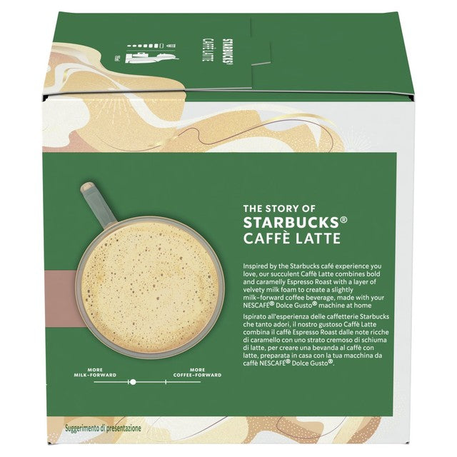 Starbucks Caffe Latte coffee pods 12 pack (British brand)