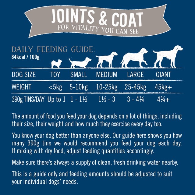 Butcher's Joints & Coat dog food tins variety pack 6 x 390g - British product