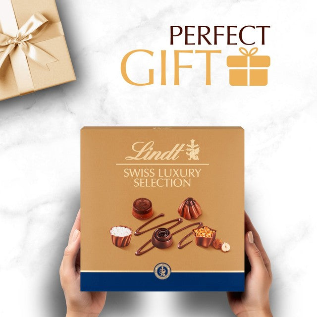 Lindt Swiss Luxury Selection chocolate selection box 143g, UK version