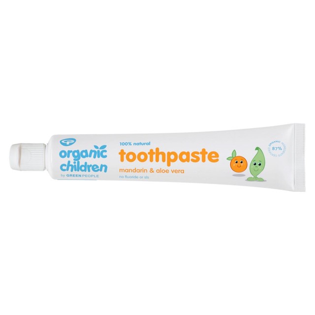 Green People Mandarin & Aloe Vera toothpaste 50ml, imported from the UK