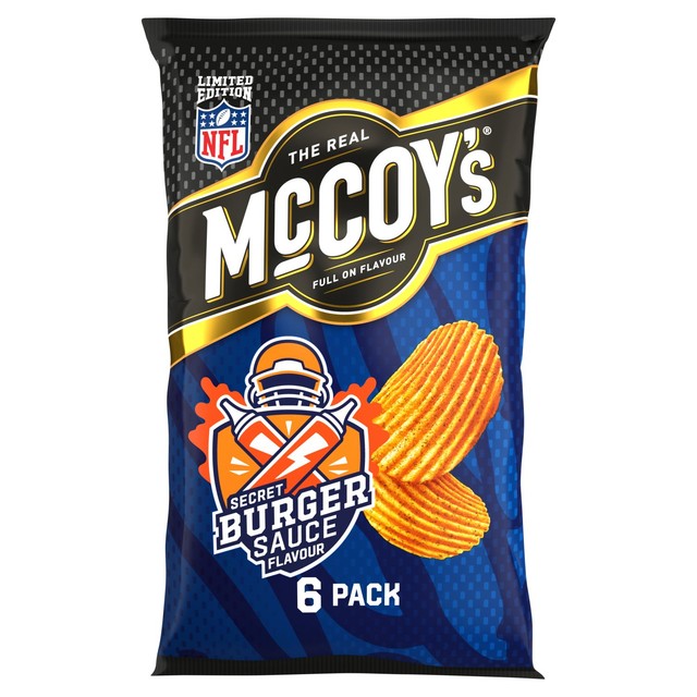 McCoy's Secret Burger Sauce potato crisps multipack - British product