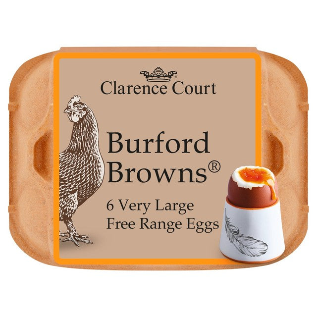 Clarence Court Burford Brown Very Large Eggs 6 Pack - British product