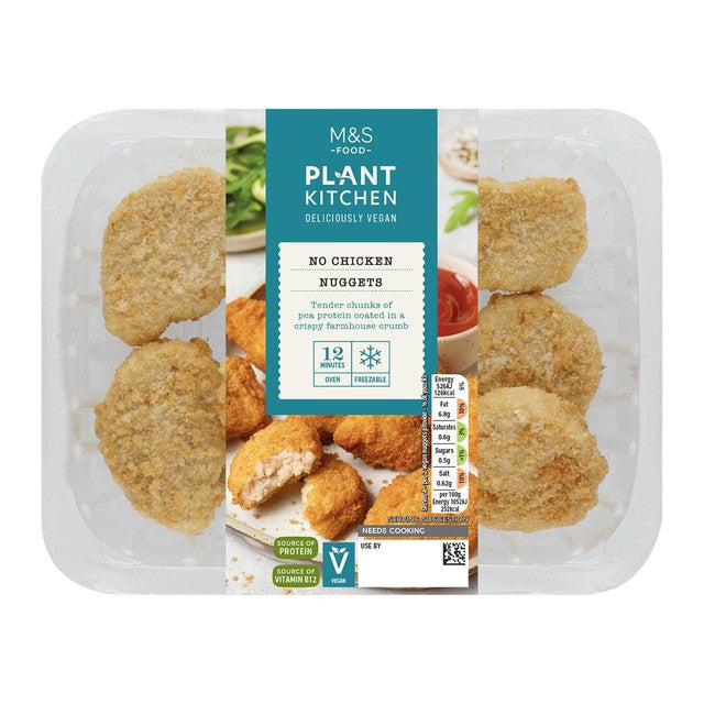 M&S Vegan No Chicken Nuggets 200g, imported from the UK