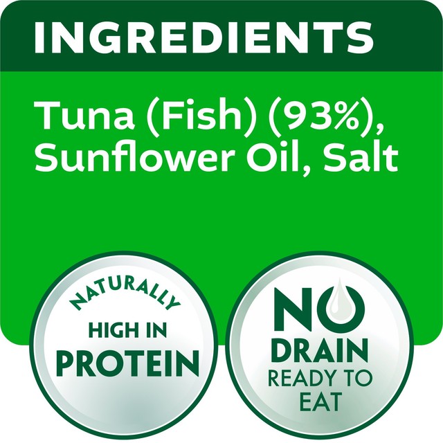 John West No Drain Tuna Steak with Sunflower Oil 3x110g, UK version