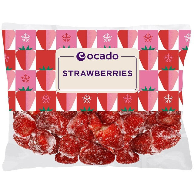 Ocado frozen whole strawberries 350g, imported from the UK