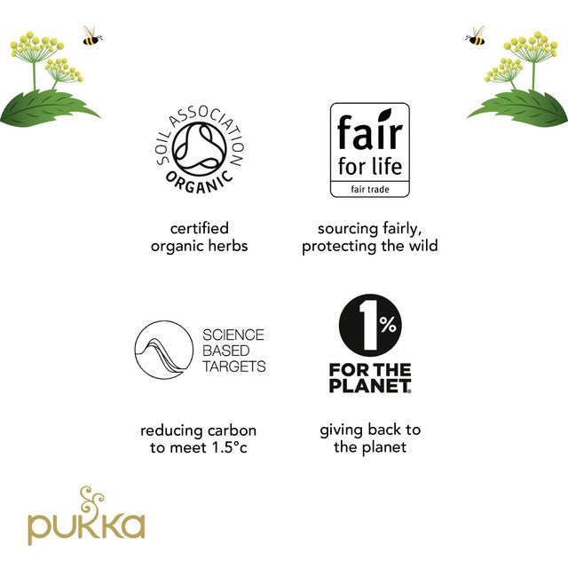 Pukka Organic Radiance Tea Herbal 20 tea bags, imported from the UK