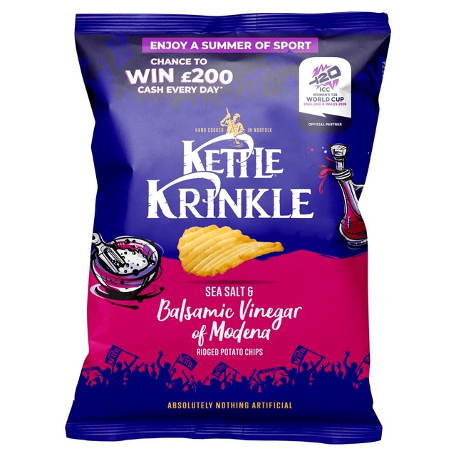 Kettle Chips sea salt and balsamic vinegar crisps, UK version