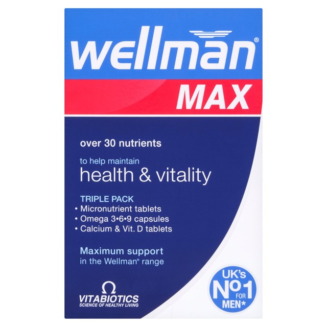 Vitabiotics Wellman Max men's multivitamin supplement 84 pack (British brand)