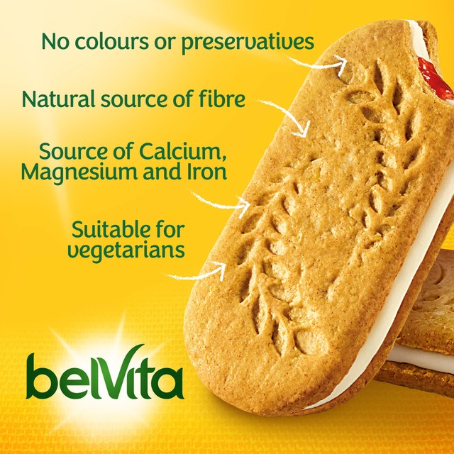 Belvita strawberry yogurt duo crunch breakfast biscuits - British product