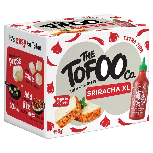 The Tofoo Co. Sriracha XL tofu 450g (British brand)