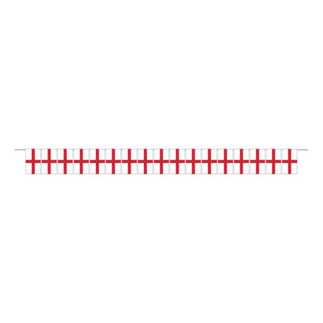 Unique Party England flag plastic bunting 5m, imported from the UK