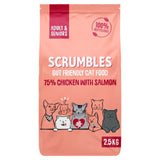 Scrumbles salmon dry cat food 2.5kg (British brand)