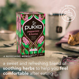 Pukka Herbs peppermint and licorice herbal tea bags x20, imported from the UK