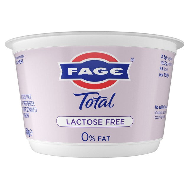 FAGE Total Lactose Free 0% Greek strained yogurt, UK version