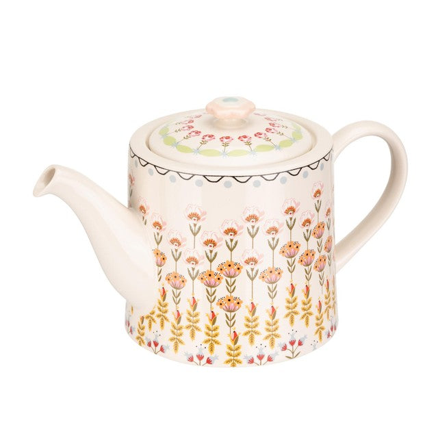 Cath Kidston painted table teapot 1L floral design - British product