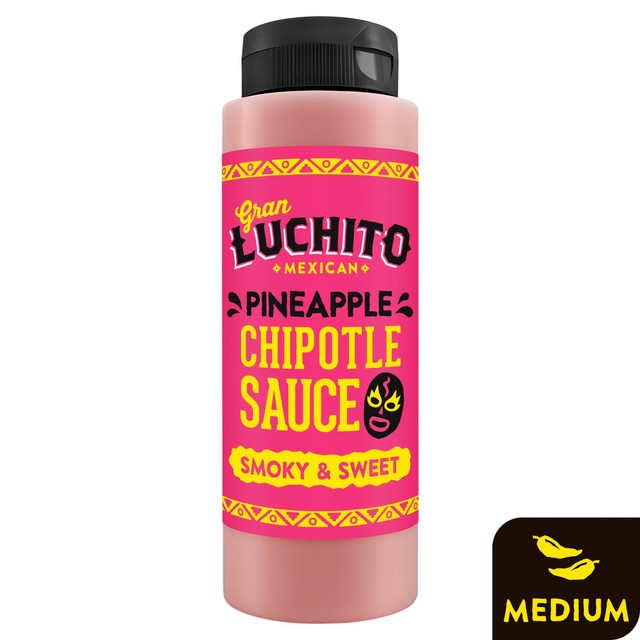 Gran Luchito pineapple chipotle squeezy sauce 260g, UK version