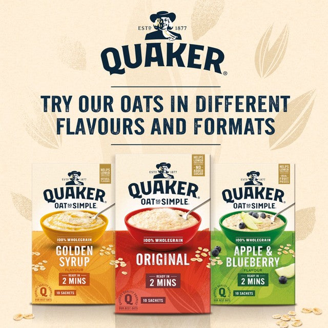 Quaker porridge sachets variety pack, imported from the UK