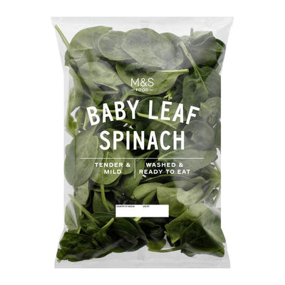 M&S Spinat Vasket & Klar til å Spises Babysalat 120 g