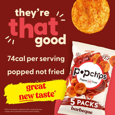 Popchips Barbeque Popped Potato Snacks 5er Pack