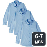 M&S boys blue long sleeve school shirt 6-7 Years (British brand)