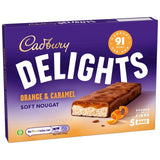 Cadbury Delights chocolate bars orange caramel 5x22g - British product