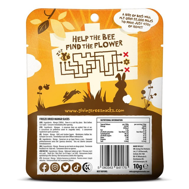 Giving Tree Freeze Dried Mango Crispies for Kids 10g, UK version