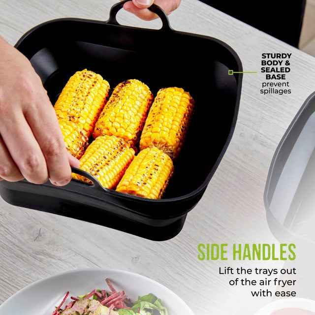 Tower foldable silicone square trays for air fryers, UK version