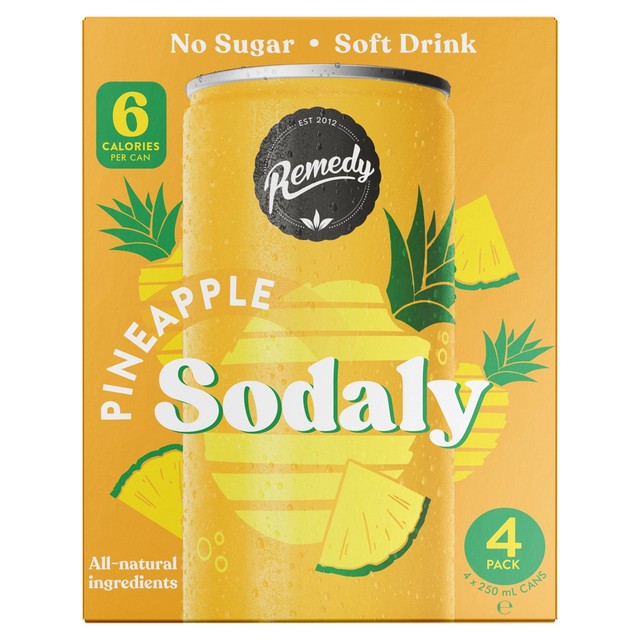Sodaly Pineapple Multipack 250ml cans, UK version