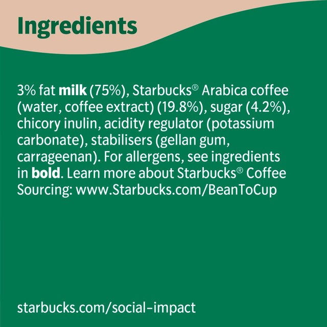 Starbucks Caffè Latte Iced Coffee 220ml (British brand)