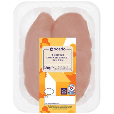 M&S Ocado 2 Hautlose Britische Hähnchenbrustfilets 350g - Online kaufen bei McGrocer