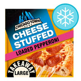Chicago Town cheesy stuffed crust pepperoni large frozen pizza - British product