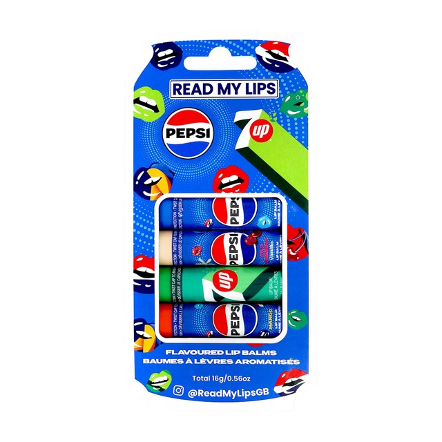 Read My Lips Pepsi lip balm set 4x4g imported from the UK