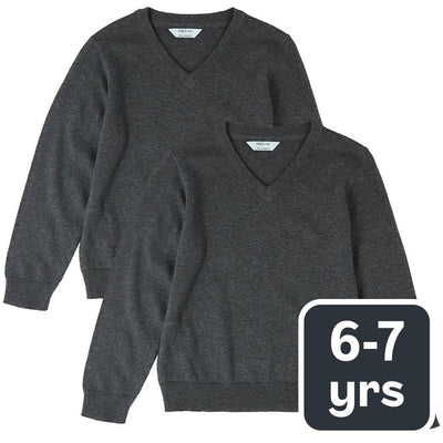 Pull gris en coton M&S Lot de 2 6-7 ans