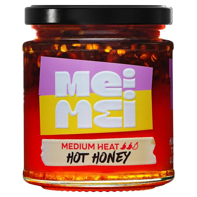 Mei Mei Hot Honey jar condiment, UK version