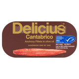 Delicius anchovy fillets in olive oil 28g - British product