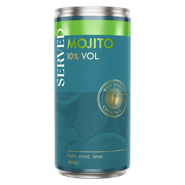 Served mojito canned cocktail 200ml (British brand)