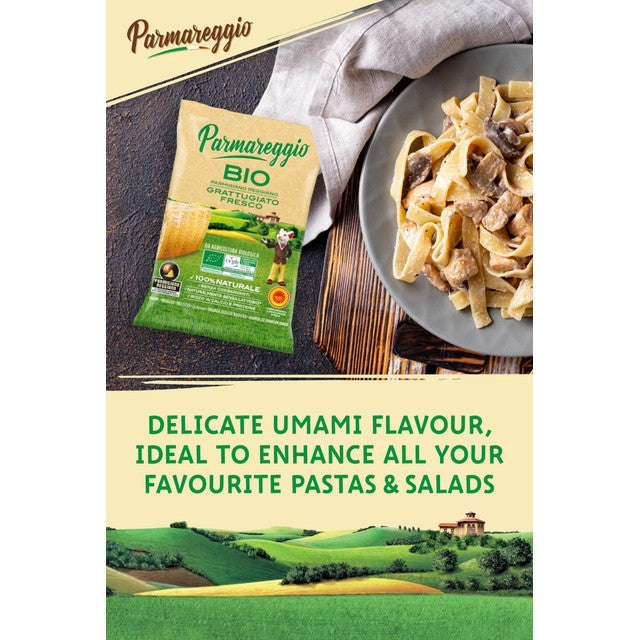 Parmareggio organic grated Parmigiano Reggiano cheese 50g, imported from the UK