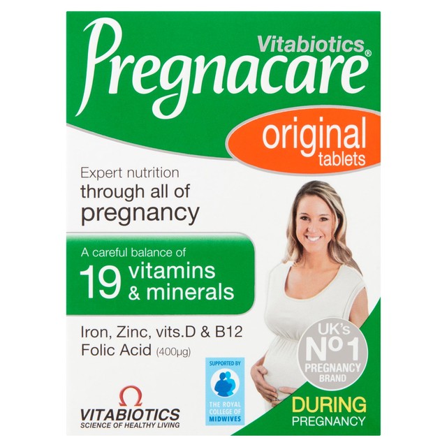 Vitabiotics Pregnacare Original Multivitamin Tablets 30 Pack, imported from the UK