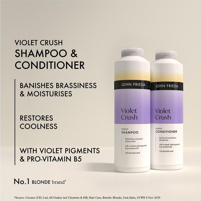 John Frieda Violet Crush purple bundle shampoo and conditioner (British brand)