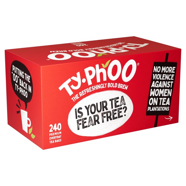 Typhoo black tea bags 240 count (British brand)